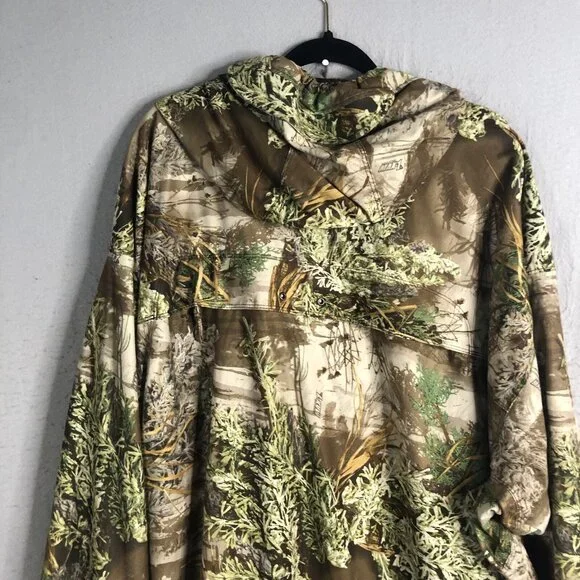 Gamehide Camo Jacket Mens 4X Advantage Max1 Mesh Lined Full Zip Hooded Hunting